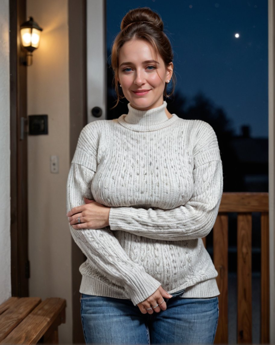 Grey Cardigan, Grey Sofa